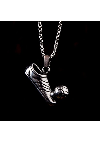 Futbolcu Gol Kralı Design Erkek Çelik Kolye Takı K24 T5