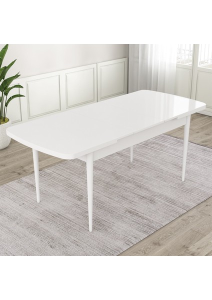 Concept Ram Serisi, 80X132 Açılabilir Masa Takımı, Beyaz Masa 4 Sandalye