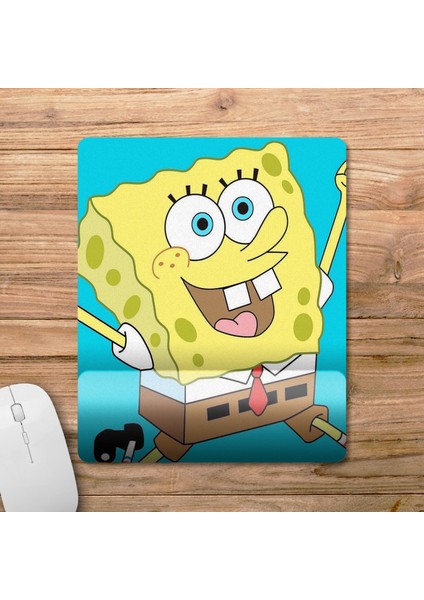 Sünger Bob Kare Şort - Spongebob Bilek Destekli Mousepad Model - 3