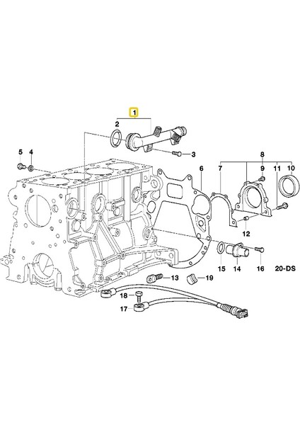 Bmw Uyumlu E46 ve Z3 M43 Motor Su Flanşı 11531709232