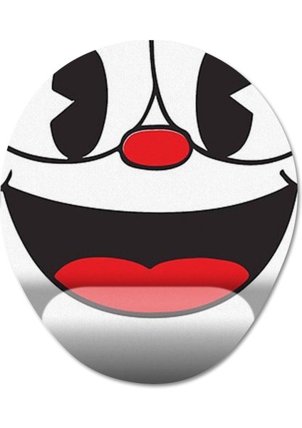 Cuphead - Cuphead Surat Bilek Destekli Mousepad Model - 1 Oval