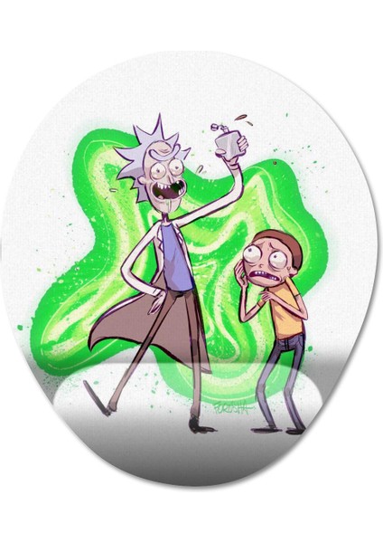 Rick And Morty Bilek Destekli Mousepad Model - 7 Oval