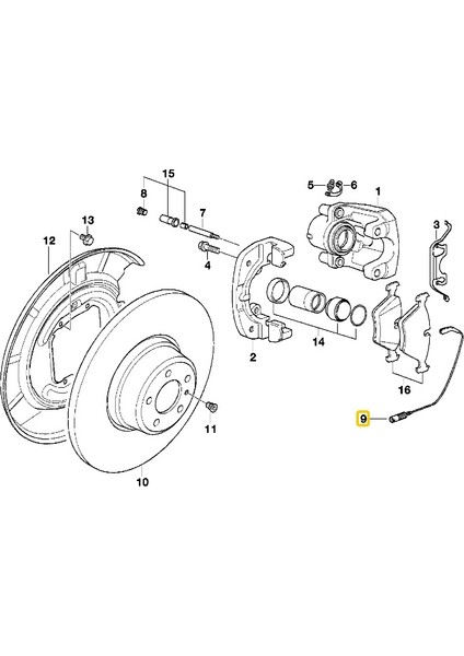 Bmw E38 Uyumlu Arka Fren Balata Sensörü 34351182065 fiyatları
