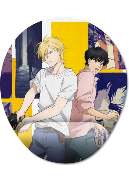 Banana Fish Bilek Destekli Mousepad Model - 1 Oval