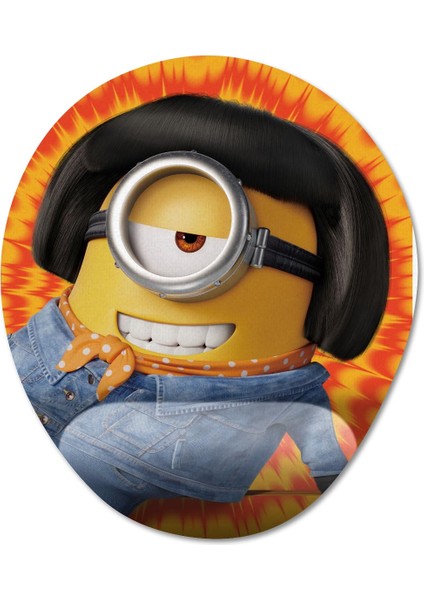 Minyonlar 2 - Minions: The Rise Of Gru Bilek Destekli Mousepad Model - 2 Oval