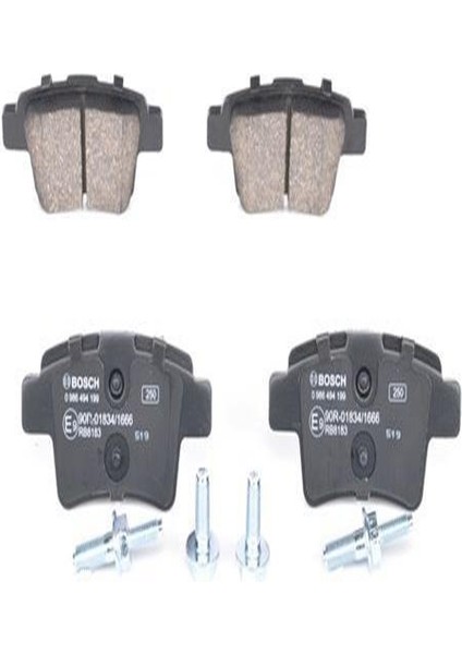0986494199 Arka Fren Balatasi C4 Picasso 1.6 2.0 Hdi 1.8 Ie 16V 10 / 06 1611141080 425432 (WE114747)