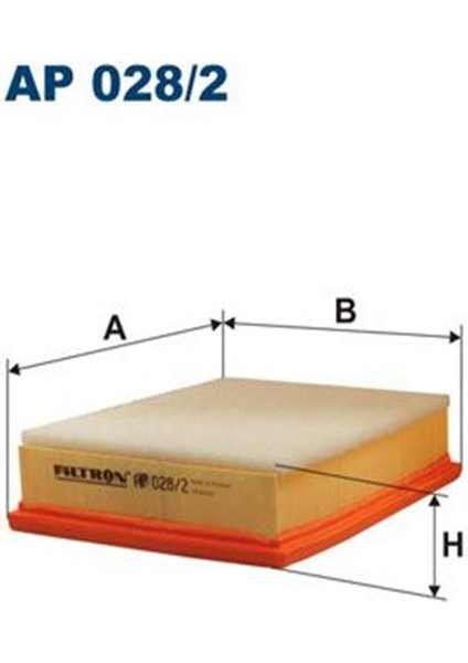 AP028/2 Hava Filtresi BMW E36 E46 E39 E38 X3 E83 F25 Z3 AP0282 (WT414893)