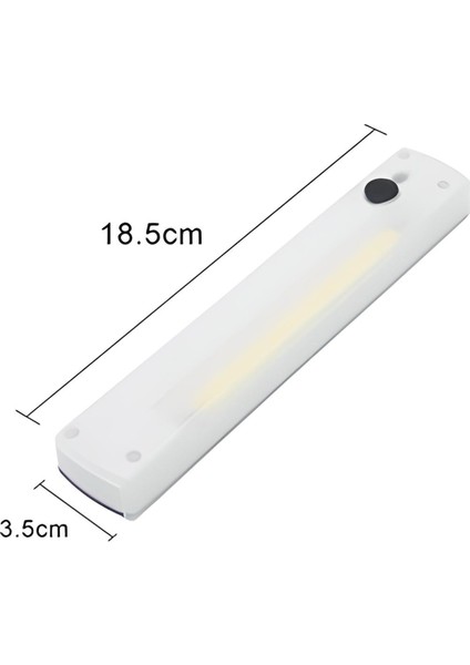 Dolap Içi Pilli LED Aydınlatma Cob Ledli Mıknatıslı + Yapışkanlı + Duvar Monte Edilebilir Aydınlatma