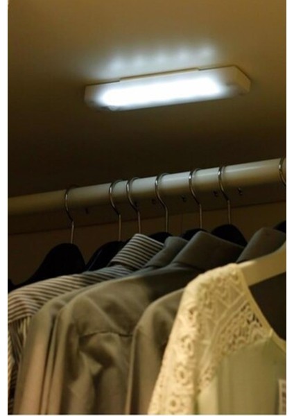 Dolap Içi Pilli LED Aydınlatma Cob Ledli Mıknatıslı + Yapışkanlı + Duvar Monte Edilebilir Aydınlatma