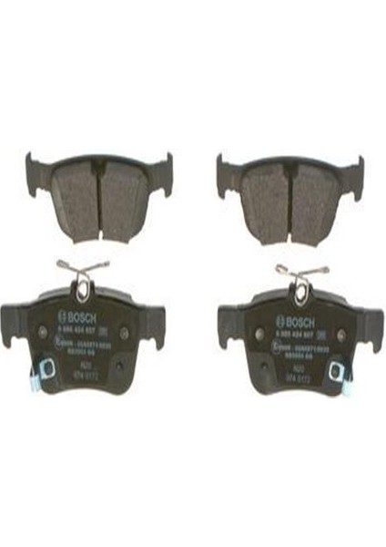 0986424807 Fren Balata Arka (Honda: Cıvic 2017- 1.5 Vtec /1.6 I-Dtec Fk / 1.6 I-Vtec Fc5 / 2019- 1.6 I-Vtec Lpg ) 43022TBAA02 (WC216735)