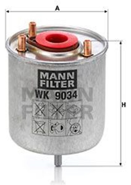 WK9034Z Mazot Filtre Elemani P207 P308 P5008 P4008 Expert Iıı P2008 C4 (B7) Ds4 C4 Picasso Ds3 C5 (X7) Berling (WA131972)