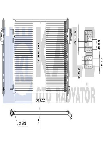 347305 Klima Radyatoru (Condenser) Egea 1.4 Benzinli 51887906 (WP372281)