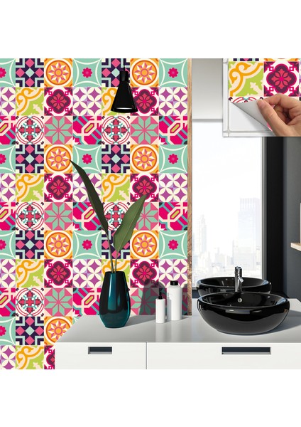 Kendinden Yapışkanlı Colorful Desenli Pvc Karo 30x30 cm 4 Adet 0,36 M2 fırsatları