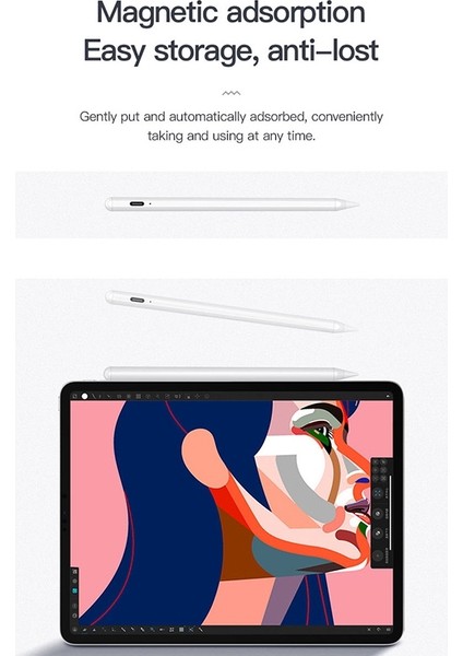 Ipad Için Capactior Pens Uyumlu Tip Beyaz (Yurt Dışından)