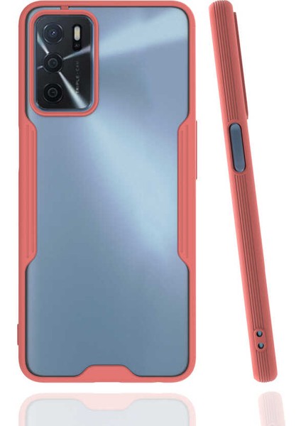 Oppo A16 Kılıf Arkası Mat Kamera Korumalı Silikon - Pembe