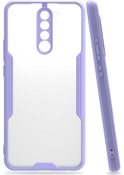 Xiaomi Redmi 9 Kılıf Arkası Mat Kamera Korumalı Silikon - Mor