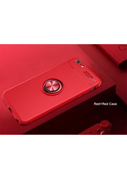 Apple iPhone 6 Kılıf Yüzüklü Silikon Range - Kırmızı