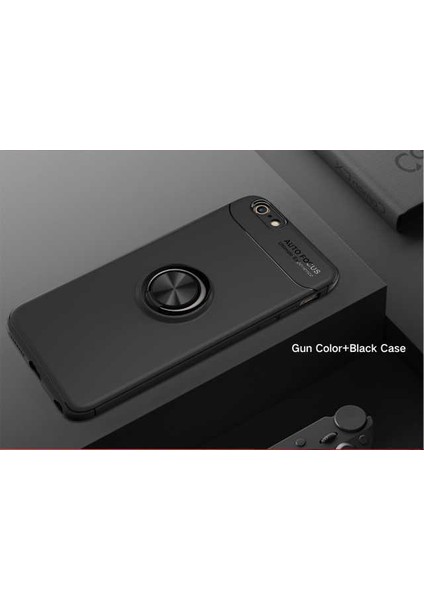Apple iPhone 6 Kılıf Yüzüklü Silikon Range - Siyah