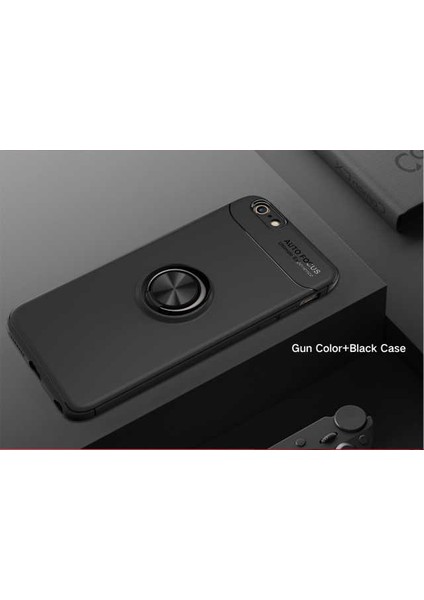 Apple iPhone 6 Plus Kılıf Yüzüklü Silikon Range - Siyah