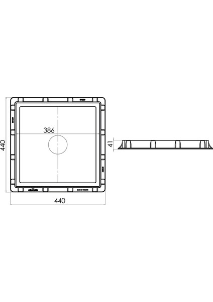 40X40 Rögar Kapağı / Çerçeve + Izgaralı Kapak