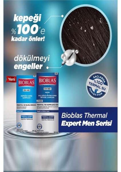 For Men Erkek Mentol&Elma Sirkesi Ve Kompleks B19 Şampuan 360 Ml X 2 Adet