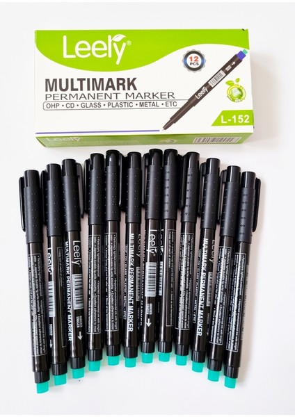 Leely Asetat Cam CD - DVD Kalemi Multimark Permanent Marker M Uç - Siyah 12 Adet fiyatları