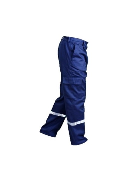 Iş Pantolonu Pamuk Reflektörlü Gabardin Komando Cepli, Iş Pantolon 16/12 Gabardin Lacivert Iş Pantolonu