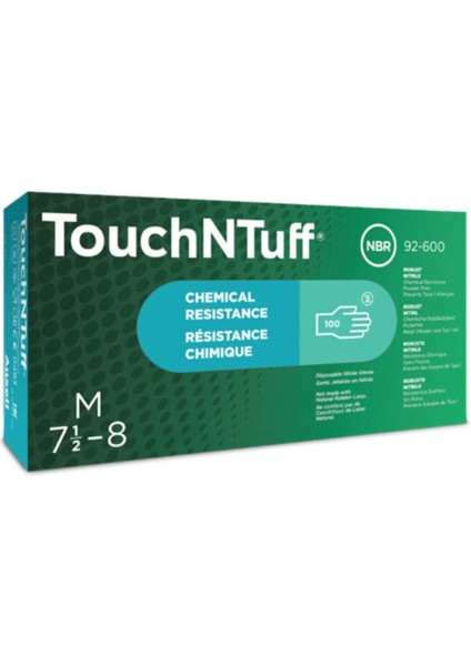 92-600 Touchntuff 100'LÜ Paket Koruyucu Eldiven (M) Beden