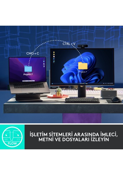 MX Master 3S Performans 8.000 DPI Optik Sensörlü Sessiz Kablosuz Mouse - Beyaz