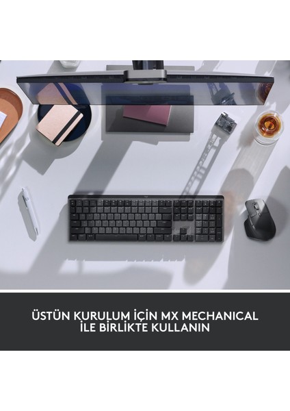 MX Master 3S Performans 8.000 DPI Optik Sensörlü Sessiz Kablosuz Mouse - Beyaz