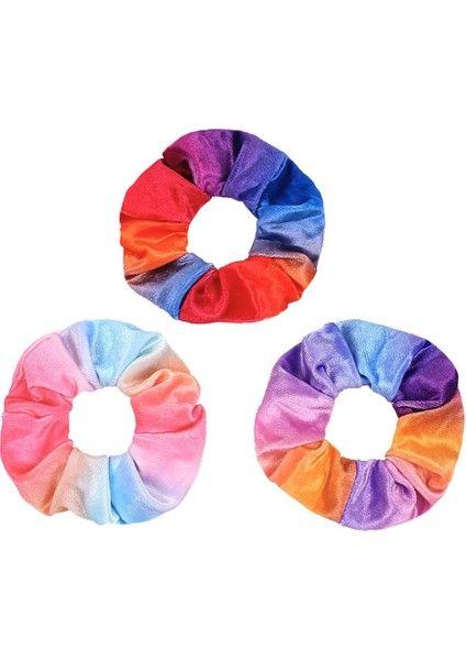 3/6 Parça Saç Bandı Kızlar Kadın -Velvet Elastics Saç Bantları Scrunchies - Rainbow (Yurt Dışından) fiyatları