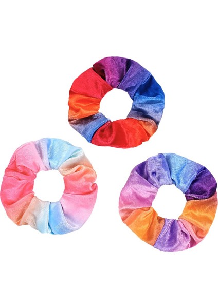 3/6 Parça Saç Bandı Kızlar Kadın -Velvet Elastics Saç Bantları Scrunchies - Rainbow (Yurt Dışından) modelleri