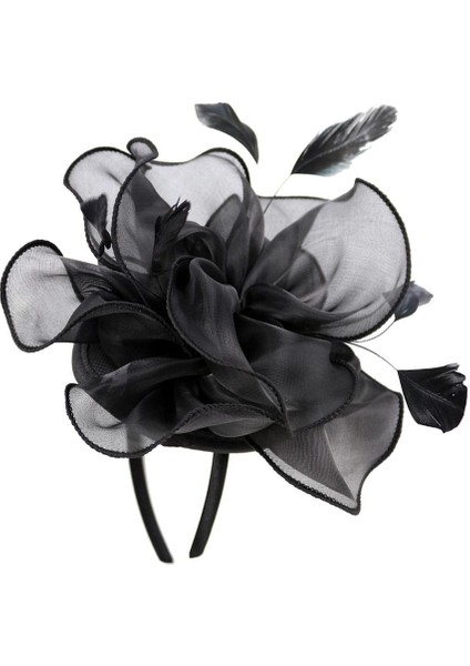 2xlady Çiçek Fascinator Şapka 1920S Gelin Kafa Kokteyl Parti Siyah (Yurt Dışından) fiyatları