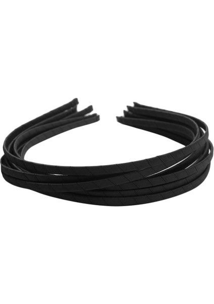 10X Boş Alice Band Kafa Bandı Saten Sarılı Saç Çember Diy 5mm Saç Bandı Siyah (Yurt Dışından) modelleri
