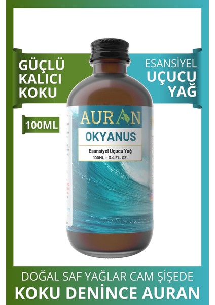 Okyanus Esansiyel Uçucu Koku Yağı Difüzör Esansı Buhurdanlık Yağı Aromaterapi Yağı 100ml