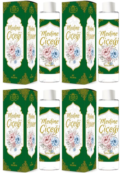 Medine Çiçeği Kolonya 400ML. 80 Derece 4 Adet