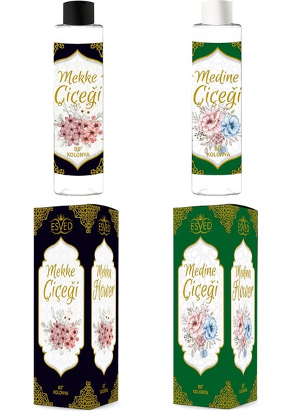 Mekke Çiçeği ve Medine Çiçeği Kolonya 400ML. 80 Derece
