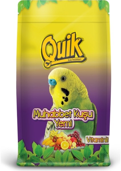 Quik Vitaminli Muhabbet Kuşu Yemi 400 gr - 1 Adet Quik Gurme Muhabbet Yemi