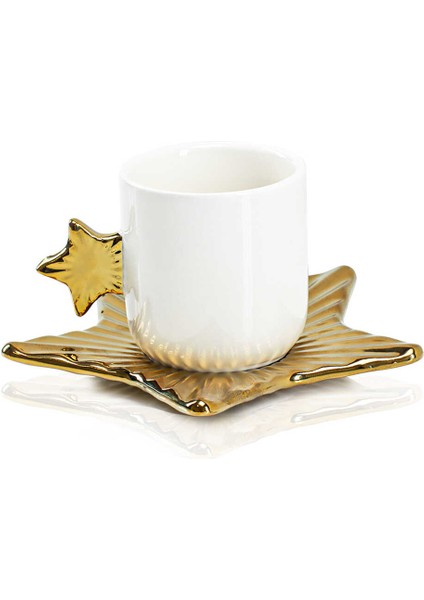 Ubf-19 Altın Yaldızlı 12 Parça Türk Kahvesi Fincan Takımı modelleri