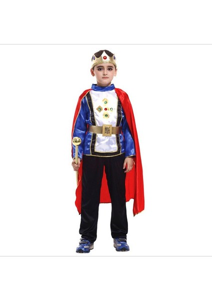Çocuklar Için Kral Cosplay Kıyafet Mavi (Yurt Dışından)