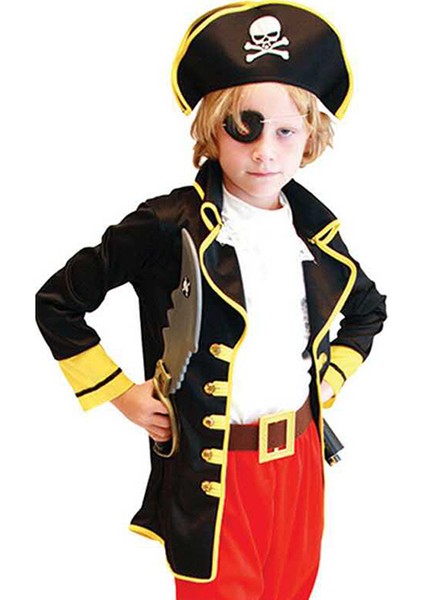 Çocuklar Için Korsan Cosplay Kıyafet Siyah (Yurt Dışından) fiyatları
