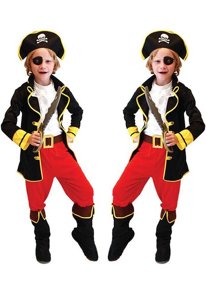 Çocuklar Için Korsan Cosplay Kıyafet Siyah (Yurt Dışından) modelleri