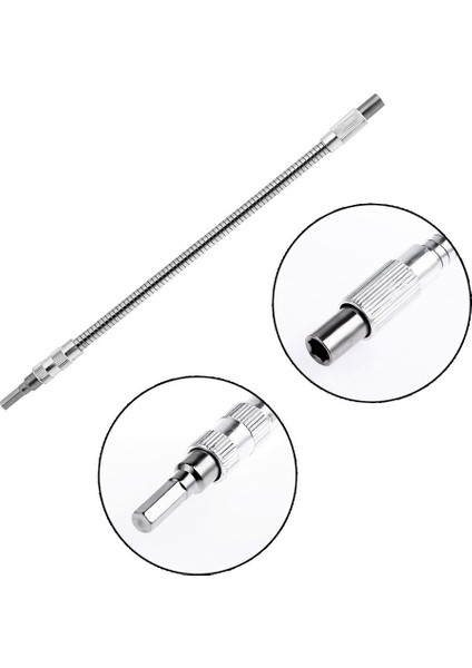Bükülebilir Metal Matkap Ucu Akülü Vidalama Bits Uzatma Aparatı 25 cm