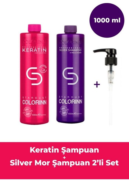 Keratin Ve Silver Mor Şampuan 2'Li Set (2*1000 Ml) modelleri