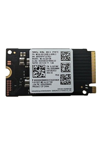 PM991A MZALQ512HBLU-00BL2 512GB 2 Nvme SSD