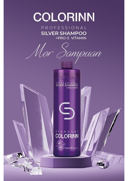 Stardust Silver Mor Şampuan 1000 Ml
