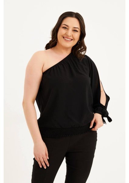 Kolu Yırtmaçlı Gipeli Bluz fırsatları