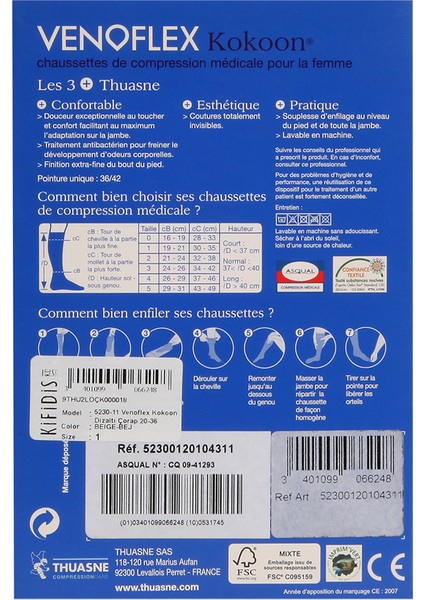 5230-11 Venoflex Kokoon Dizaltı Çorap 20-36 Mmhg (Kısa)