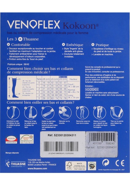 5233-11 Venoflex Kokoon Külotlu Çorap 20-36 Mmhg (Kısa) modelleri