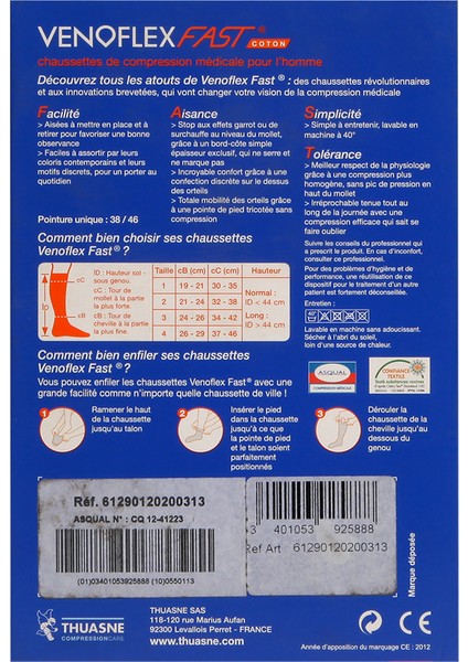 6129-13 Venoflex Fast 15-20 Mmhg Erkek Için Çorap (Uzun)